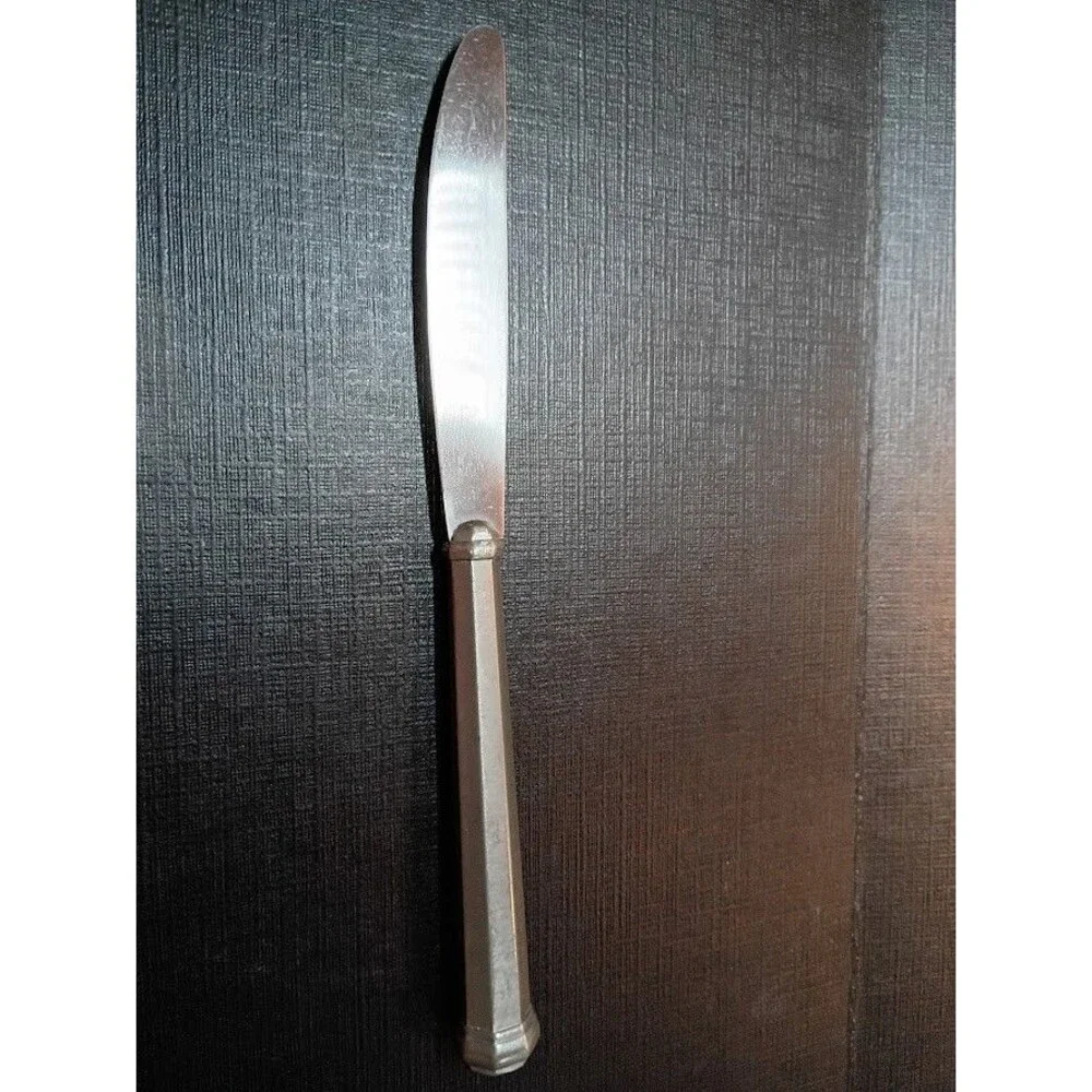 Gorham OCTETTE Pewter Satin Silverware Dinner Knife 8 3/4